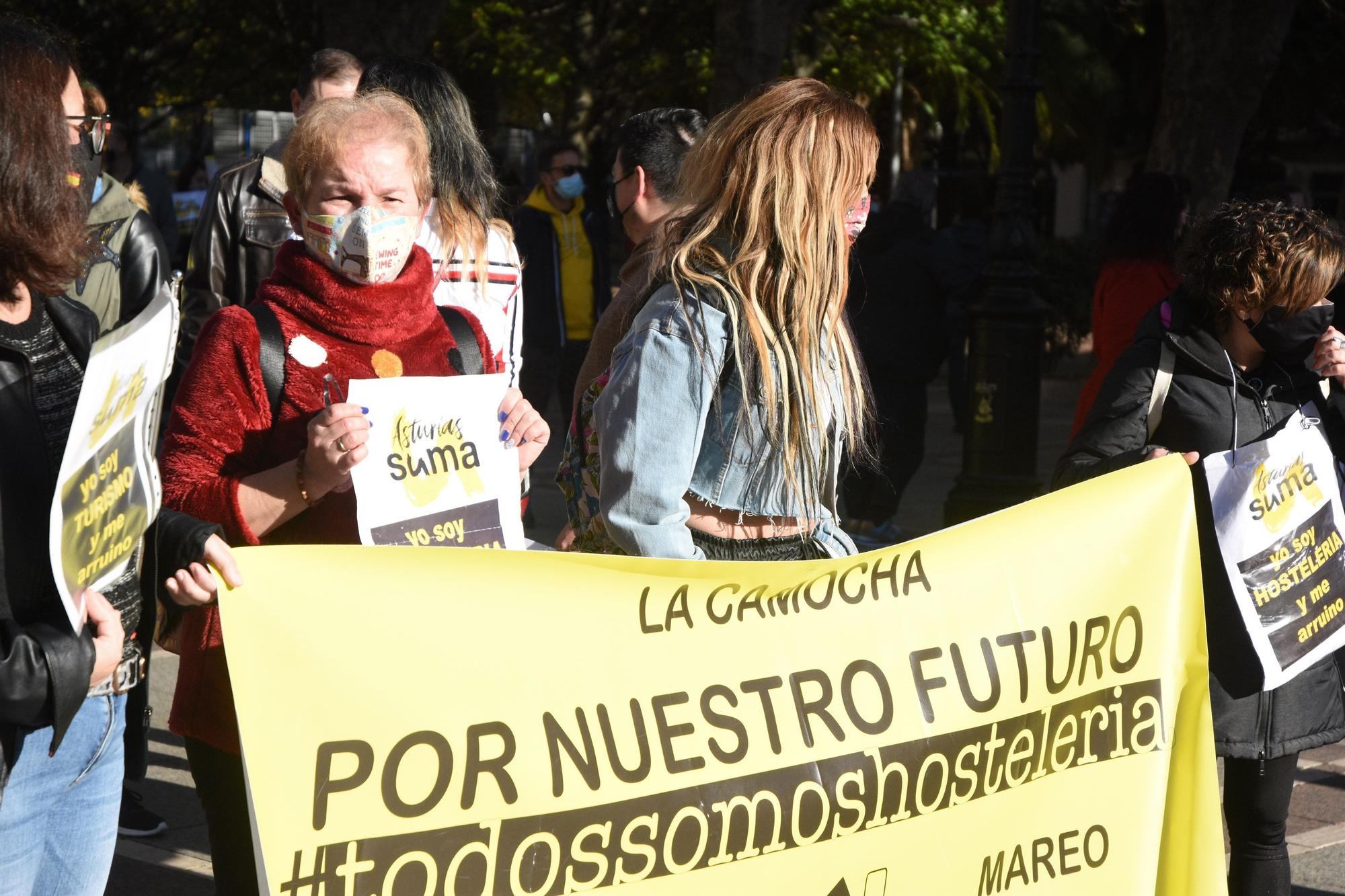 Manifestación de la hostelería en Gijón