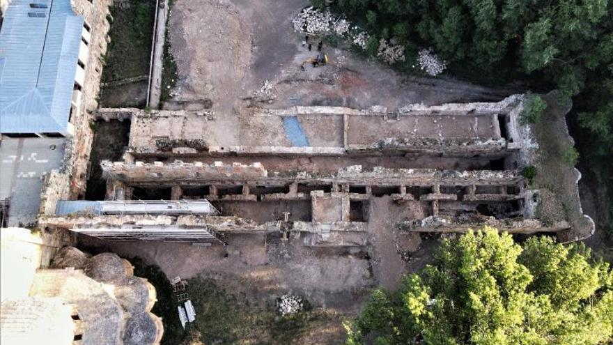 Pabellón de los novicios, zona que ha sido objeto de las útimas excavaciones y trabajos de estabilización. | Junta