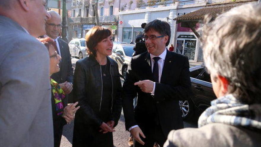 Carles Puigdemont i Carole Delga a Narbona.