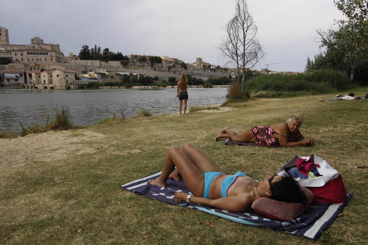 Playa de Los Pelambres, río Duero. Zamora capital.