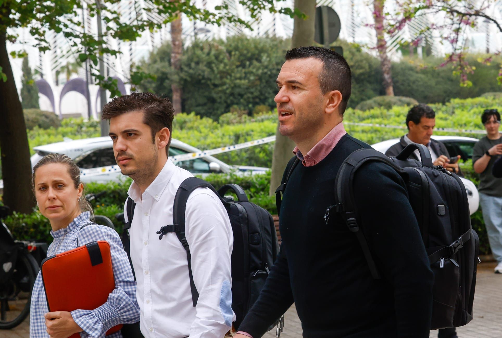 Así han entrado Pilar Bernabé y Vicent Mompó a la Ciudad de la Justicia