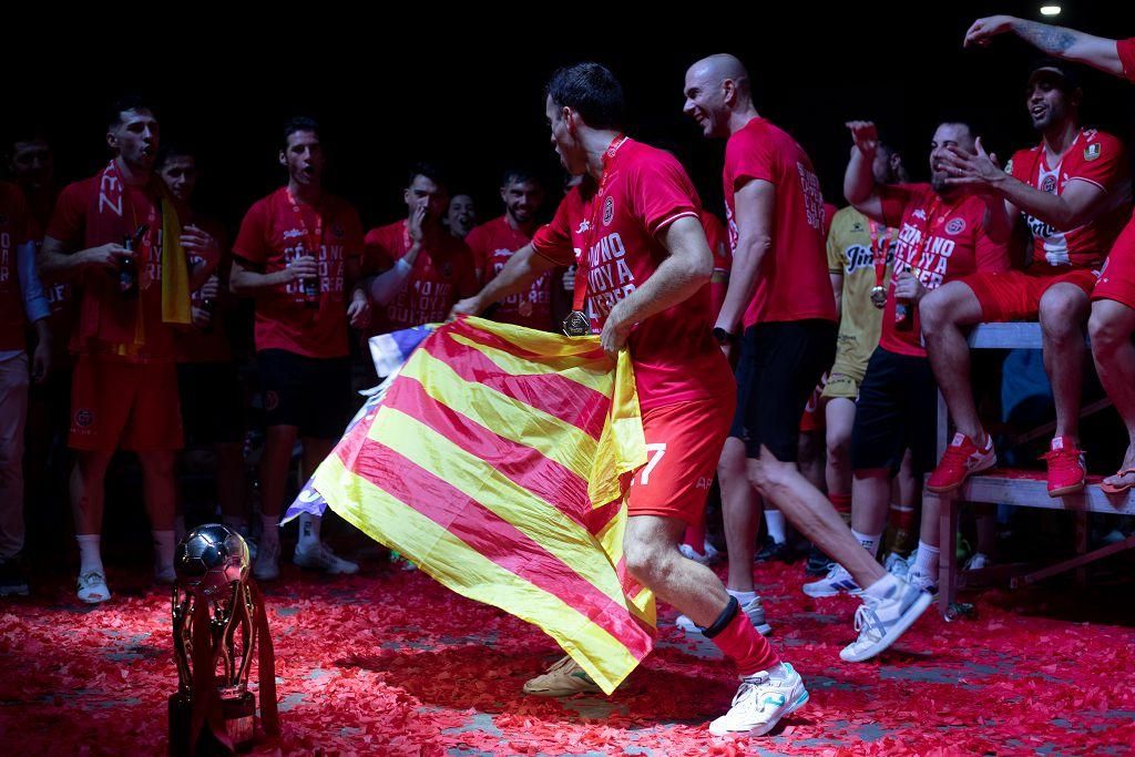 La celebración del Jimbee Cartagena como campeón de liga en la Plaza de España
