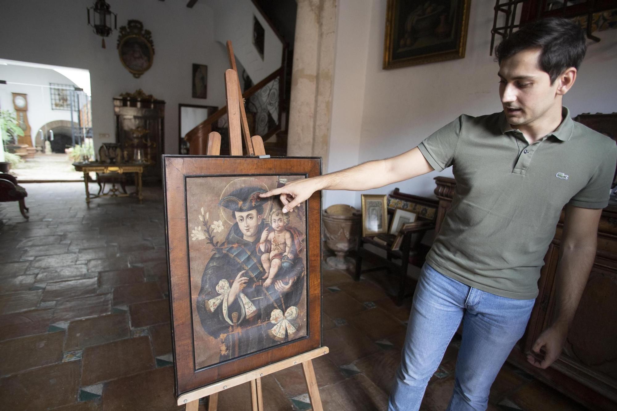 Un anticuario adquiere en Xàtiva un San Antonio de Padua pintado por el sobrino del retratista de Felipe V