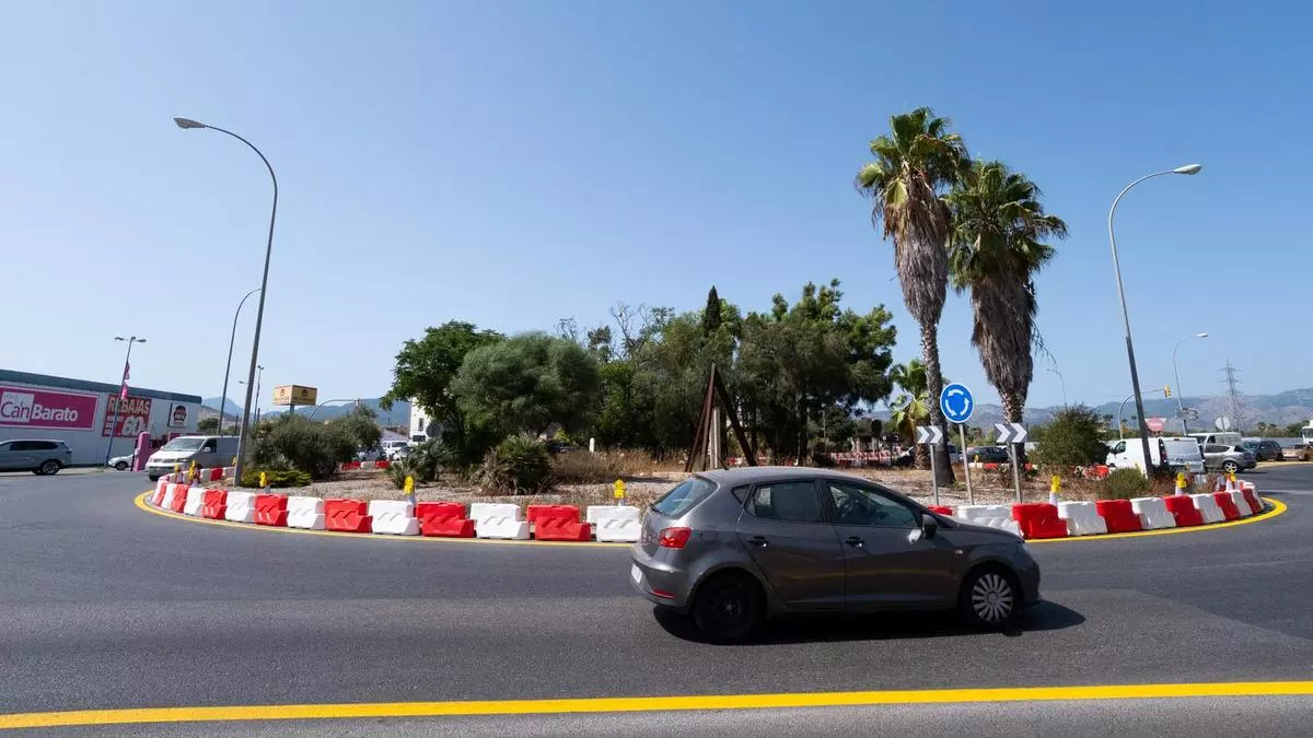 Señalizan la rotonda de la carretera de Sóller para empezar el viernes diez meses de obras de ampliación