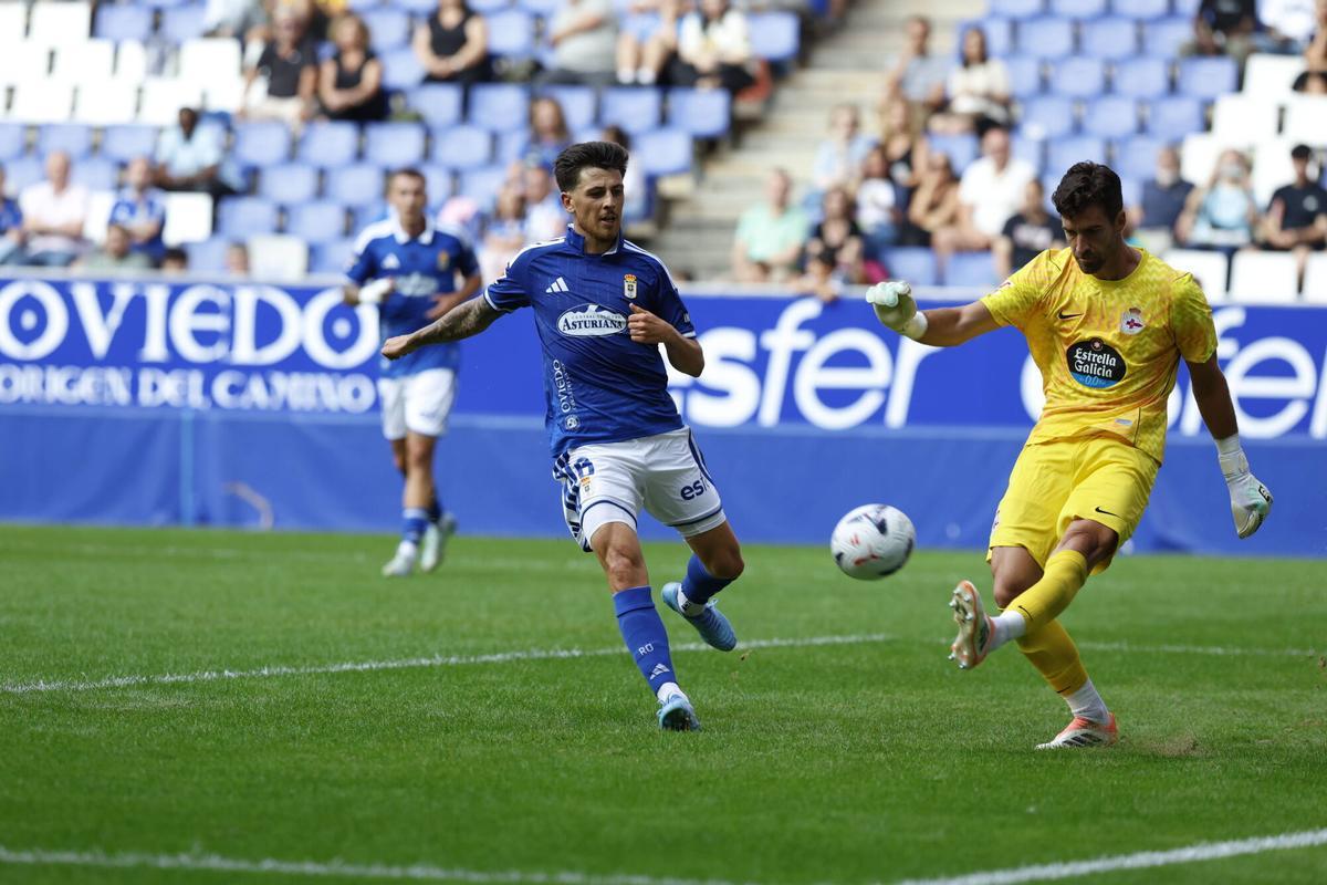 Así fue el partido entre el Real Oviedo y el Deportivo de la Coruña