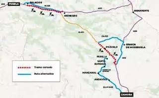 Las obras en la A-52 y en la N-631 "alargan" el viaje entre Zamora y Sanabria en pleno verano