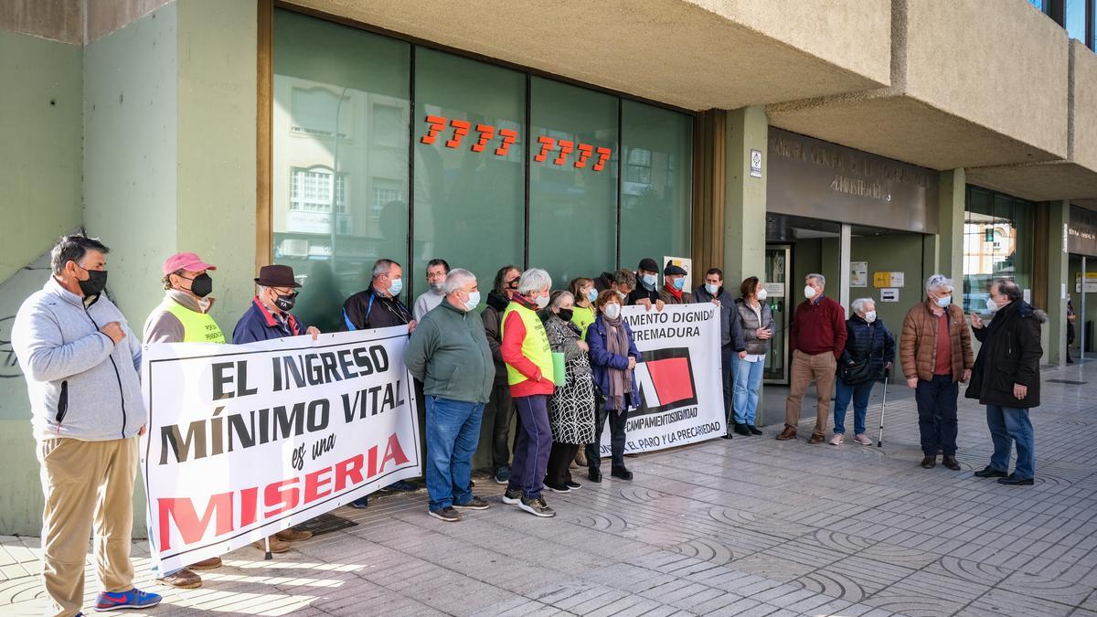 Protesta en Badajoz.
