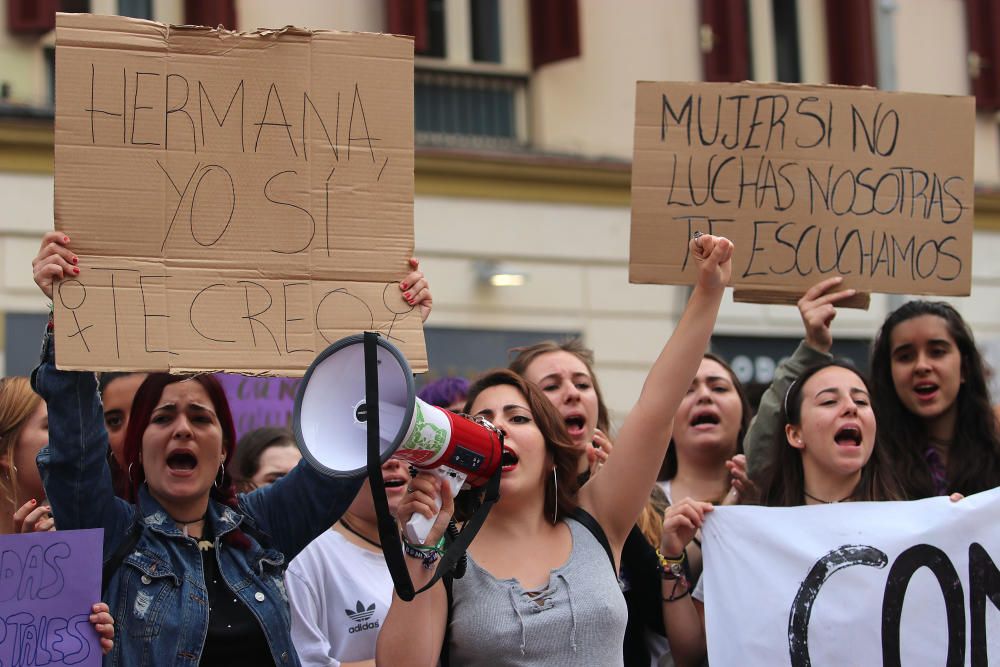 Manifestación en Málaga contra la sentencia de la Manada