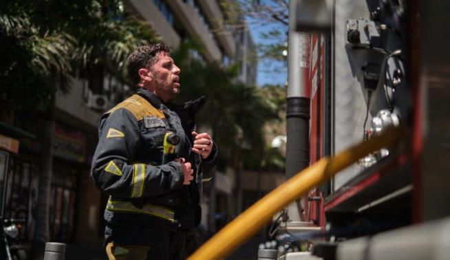 Incendio en el interior del edificio Hamilton.