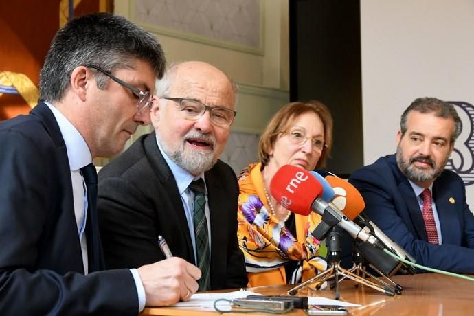 05/02/2019 LAS PALMAS DE GRAN CANARIA. El premio Nobel de Medicina Erwin Neher y la científica Eva María Neher, participan en el Campus Nobel Veterinaria. Fotografa: YAIZA SOCORRO.