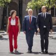 La consellera de Economia, Alícia Romero; el ministro de Política Territorial, Ángel Víctor Torres; y el conseller de Presidència, Albert Dalmau.