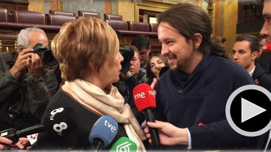 Villalobos con Iglesias en el Congreso.