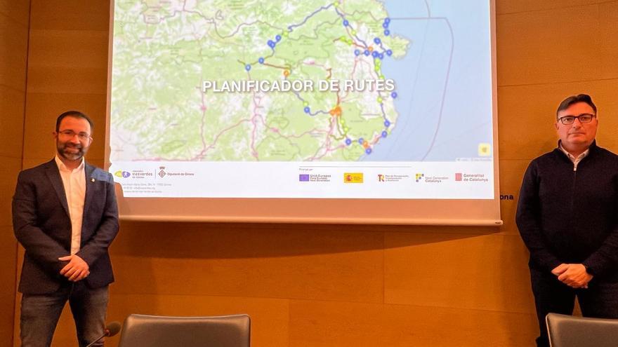 El nou planificador del Consorci de les Vies Verdes de Girona permet visualitzar tota la xarxa i crear rutes a mida