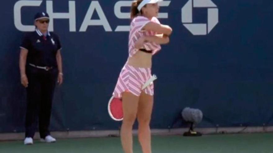 Alizé Cornet en el US Open // Captura