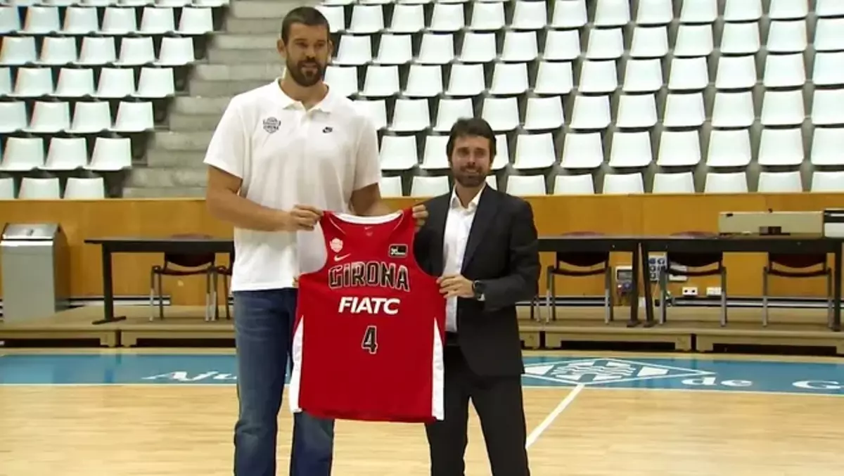 Marc Gasol, en la presentación del nuevo sponsor del equipo