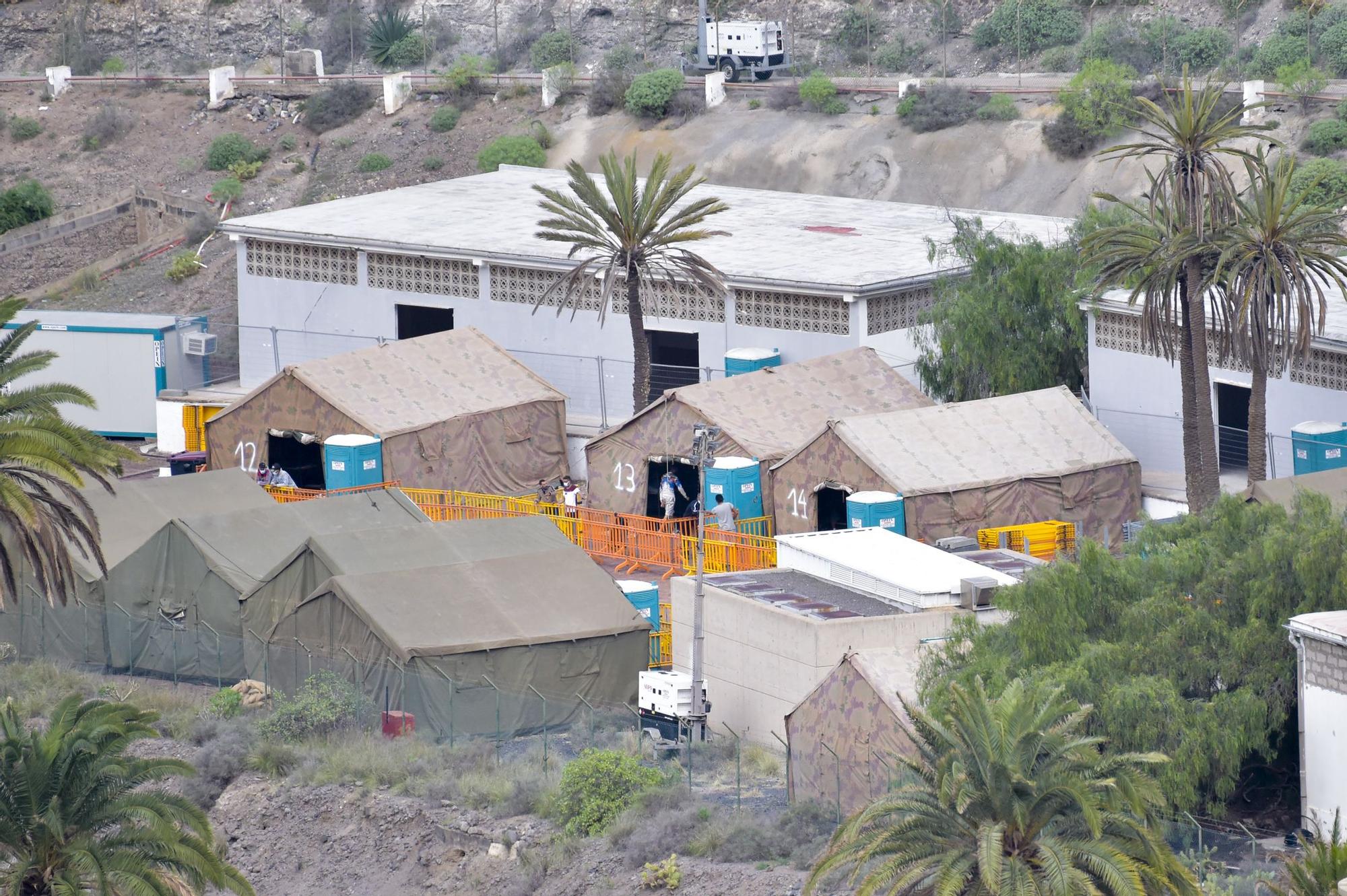 Campamento de migrantes en Barranco Seco