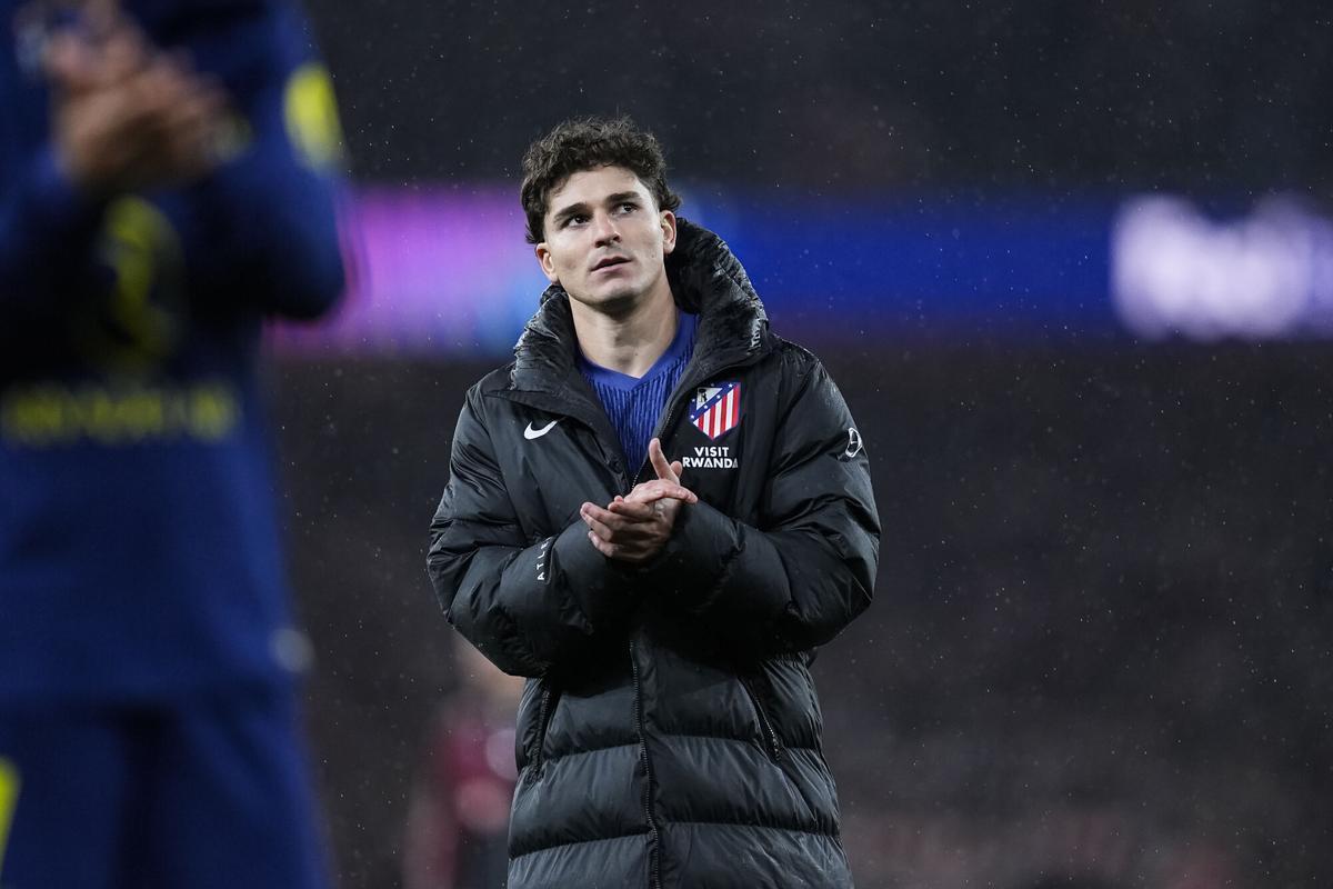 Julián Álvarez, después de un partido del Atlético de Madrid