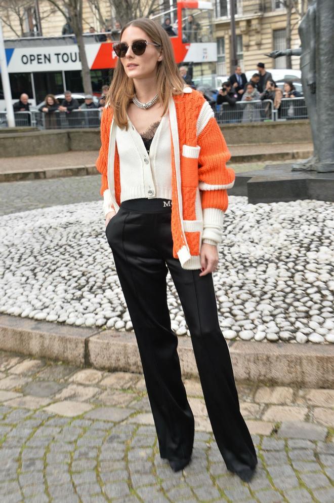 Olivia Palermo con look de Miu Miu para asistir a su desfile en París