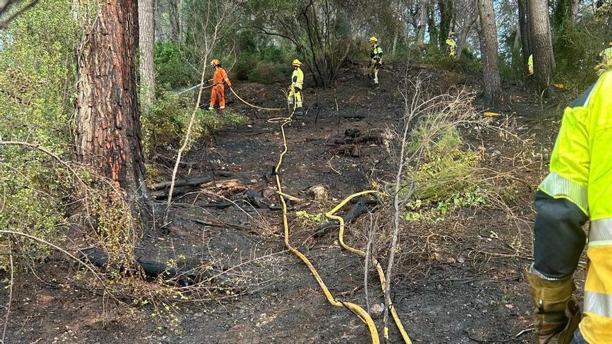Controlado el incendio forestal de la Barraca tras quemar mil metros de pinada