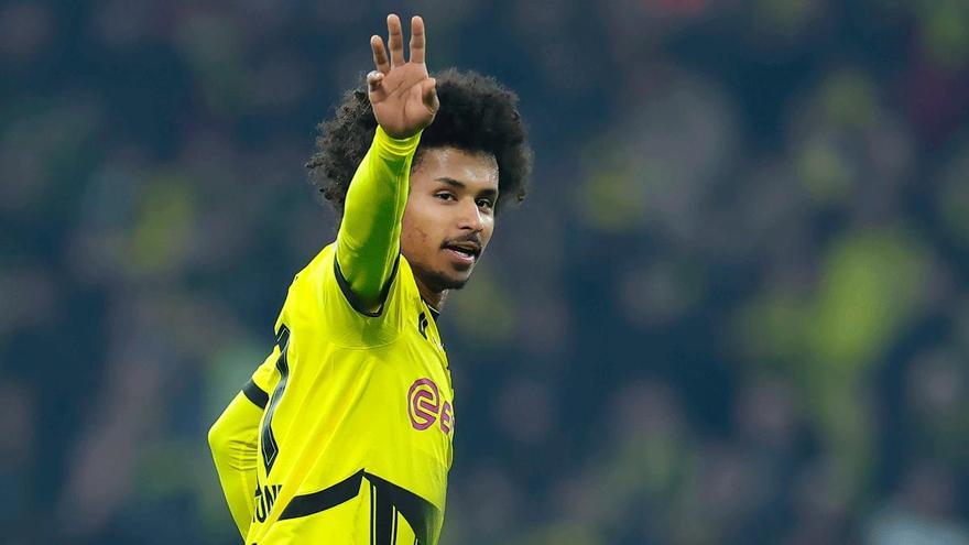 Borussia Dortmund - Lille: El gol de Adeyemi