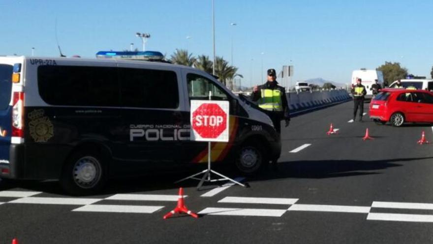 Una imagen del control policial donde se produjo la detención