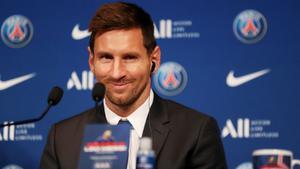 Lo más destacado de la rueda de prensa de Messi con el PSG