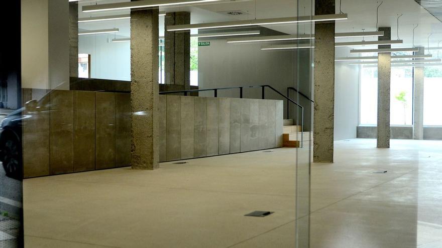Una vista del interior de la nueva Oficina de Emprego de Cangas, que se está acondicionando en la avenida de Lugo y que se prevé que abra entre mayo y junio.