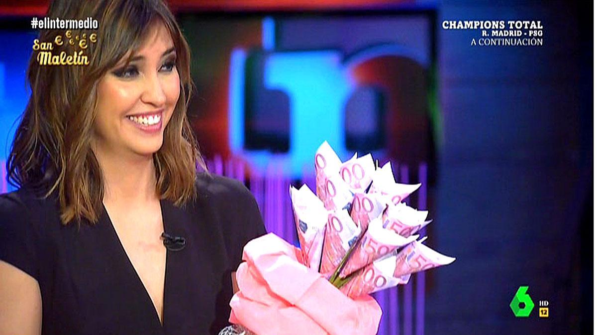 Sandra Sabatés, amb flors de 500 euros.