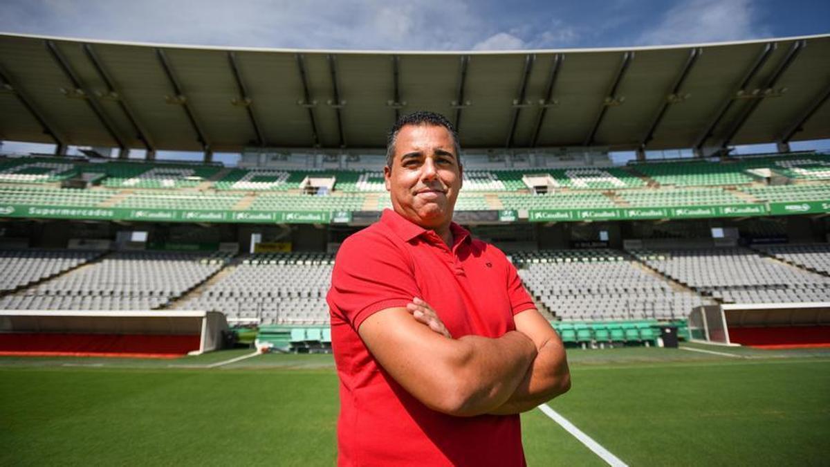 Germán Crespo, en una entrevista concedida a Diario Córdoba en El Arcángel durante su etapa en el club.