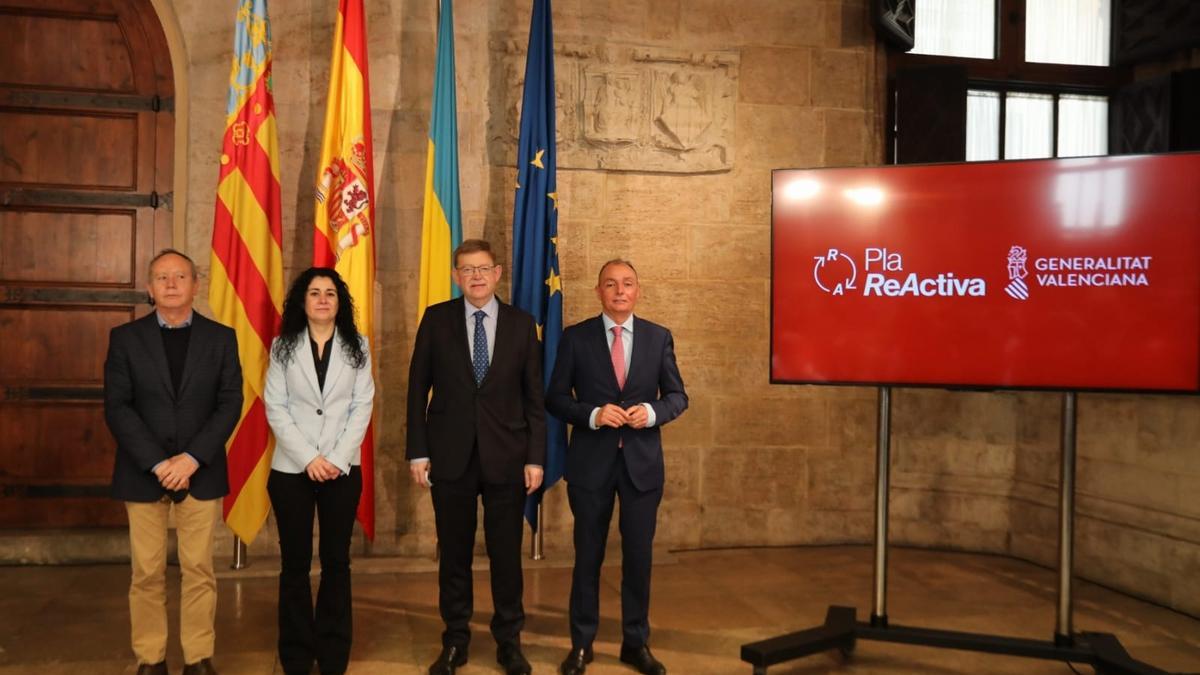Plan Reactiva: Ismael Sáez, Ana García, Ximo Puig y Salva Navarro
