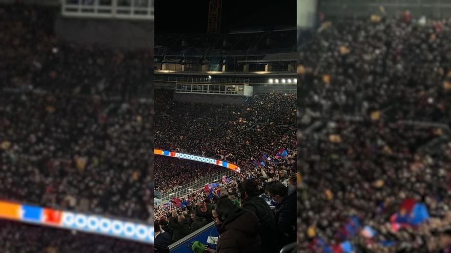 La grada d'animació del nou Camp Nou