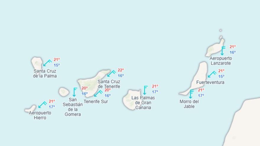 Pronóstico del tiempo de Meteored en Canarias para el 10 y 11 de diciembre de 2025