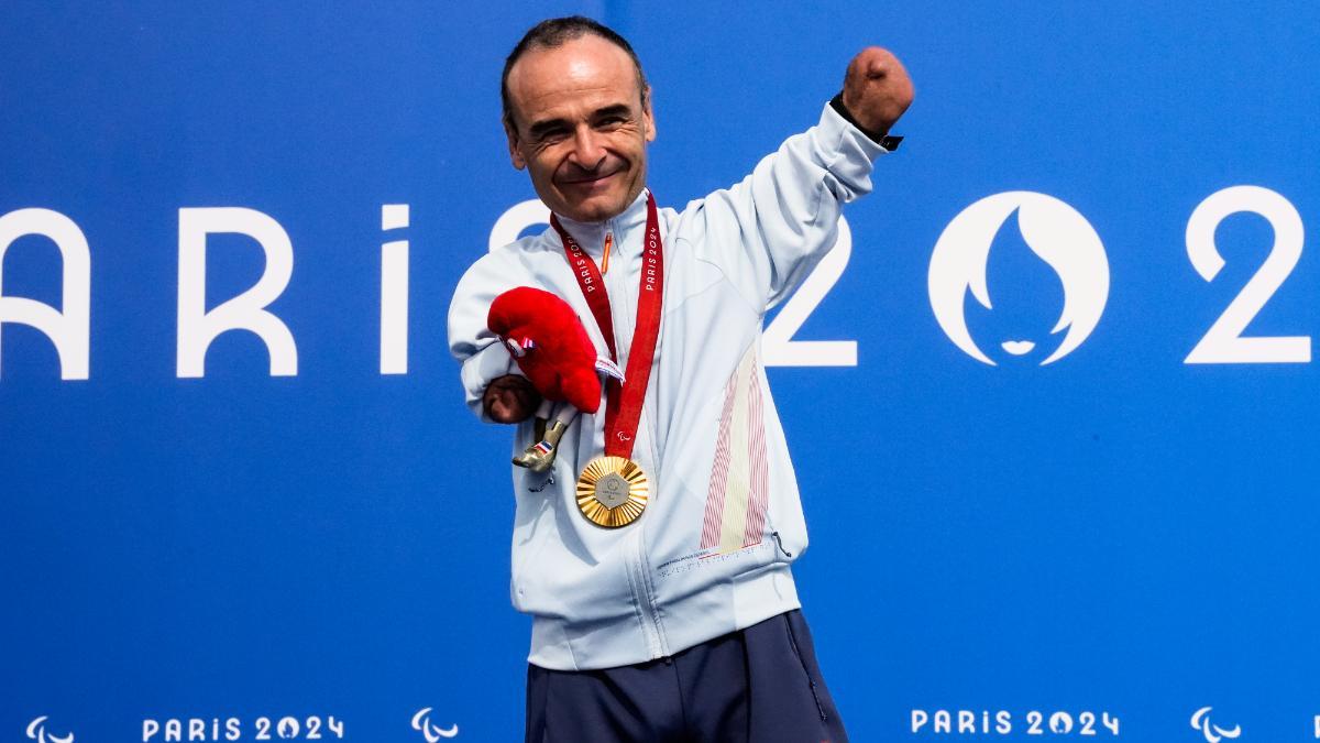 El español Ricardo Ten consigue la medalla de oro en la contrarreloj de ciclismo en ruta C1 este miércoles en los Juegos Paralímpicos París 2024. EFE/ Paulino Oribe / CPE. SOLO USO EDITORIAL/SOLO DISPONIBLE PARA ILUSTRA LA NOTICIA QUE ACOMPAÑA (CRÉDITO OBLIGATORIO)