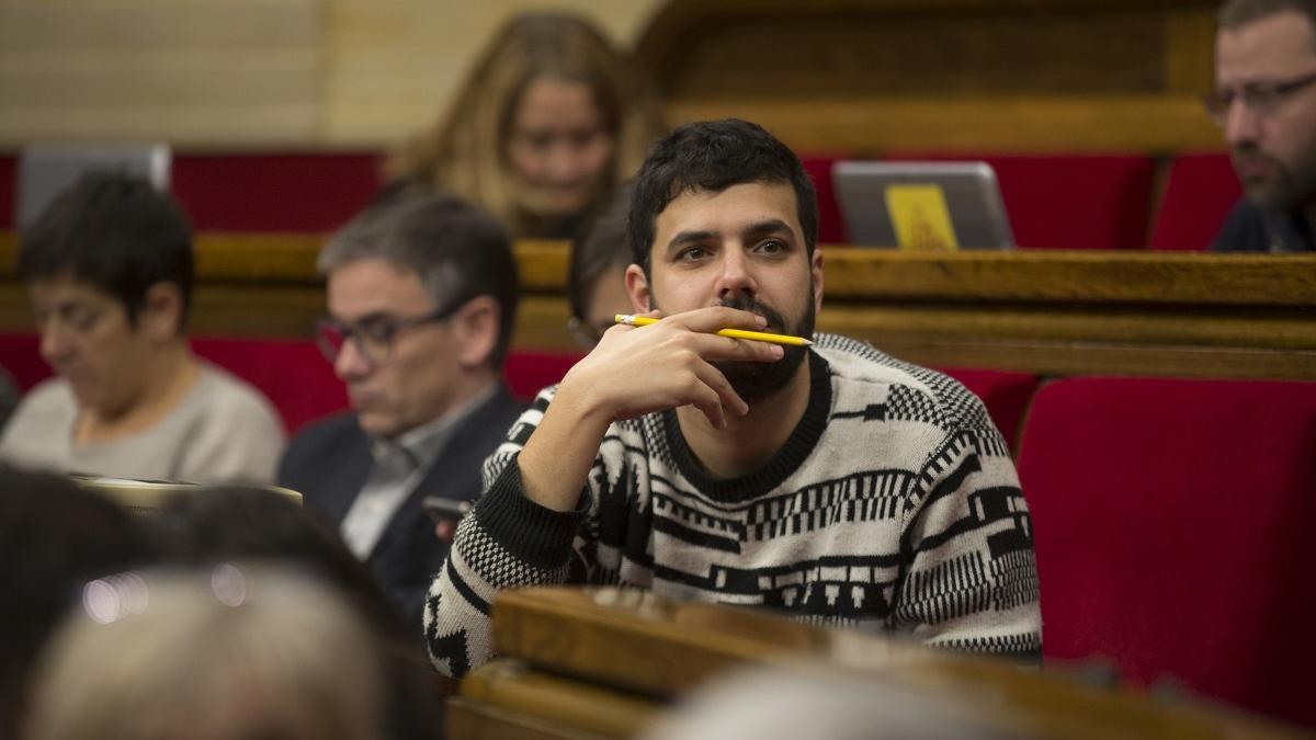 El diputado de ERC y secretario cuarto de la mesa, Ruben Wagensberg, en el Parlament