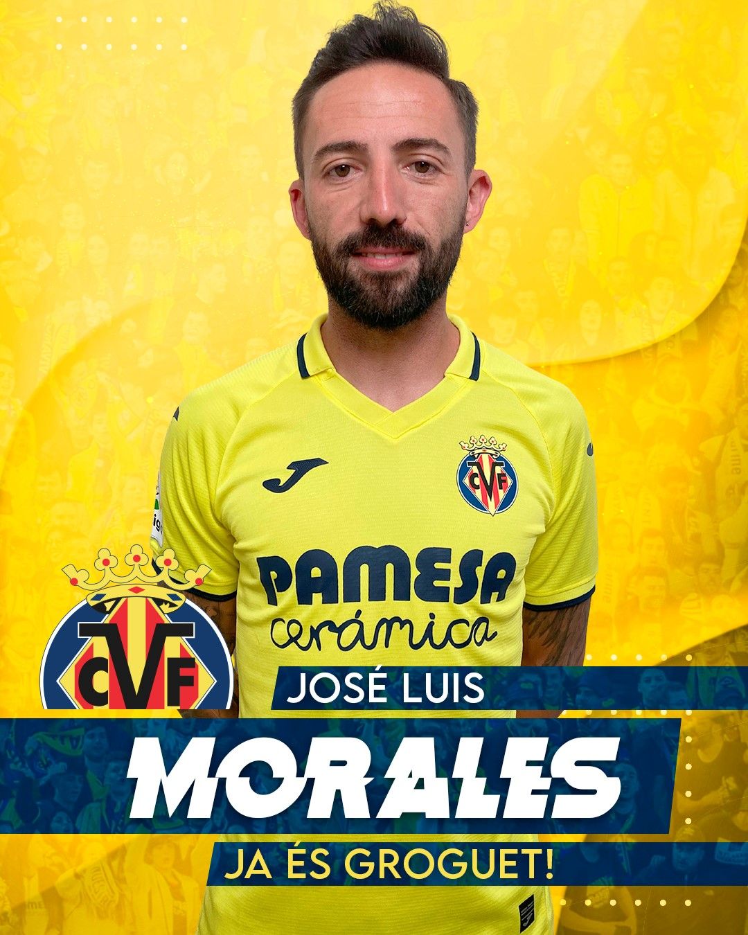 Así luce la elástica amarilla José Luis Morales.