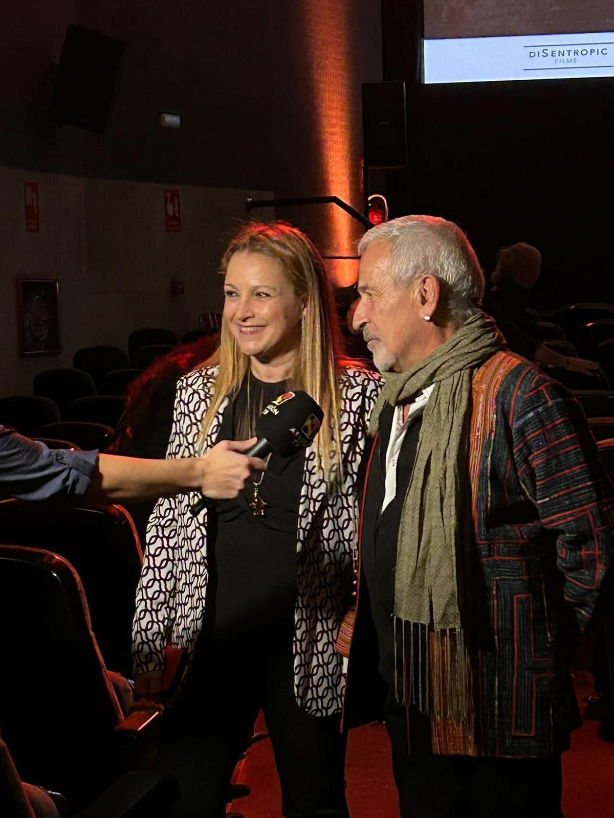 Elena Cid y Víctor Ullate en el estreno del documental en el Palacio de la Prensa de Madrid.