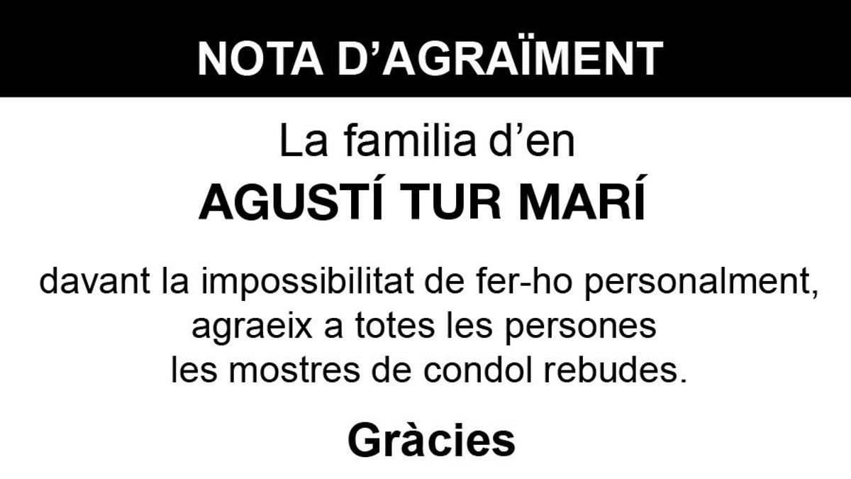 Nota Agustí Tur Marí
