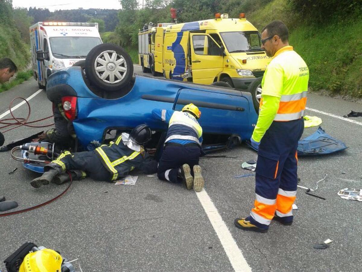 Un accidente de tráfico en abril de 2014.