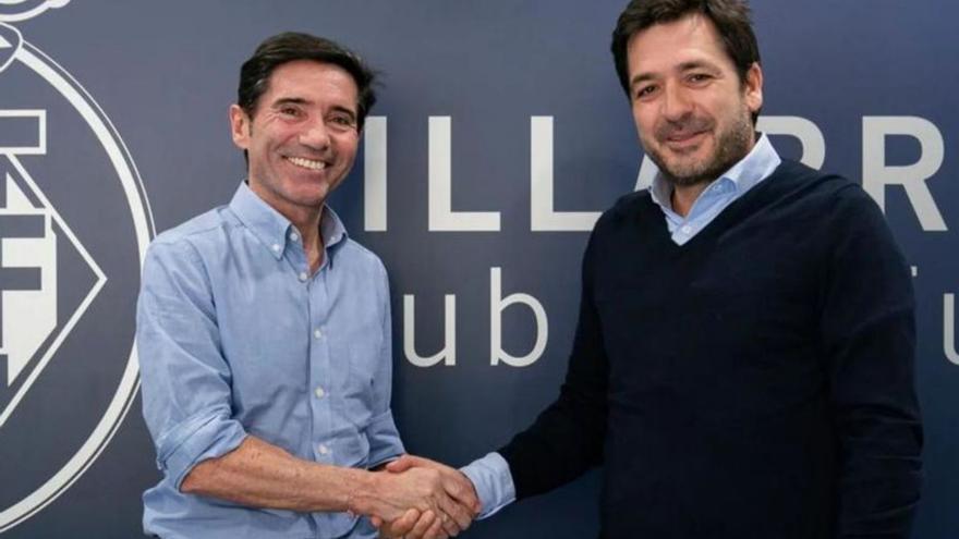 Marcelino, junto a Fernando Roig Negueroles.  | VILLARREAL CF