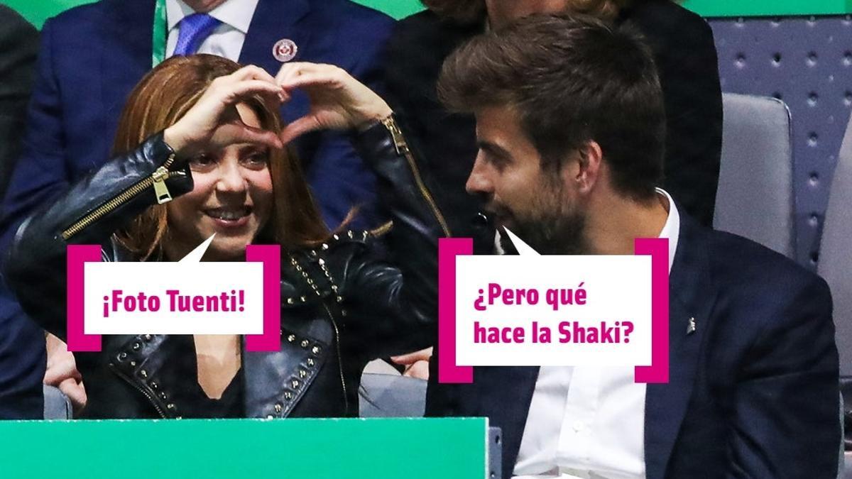 Shakira y Piqué en el tenis