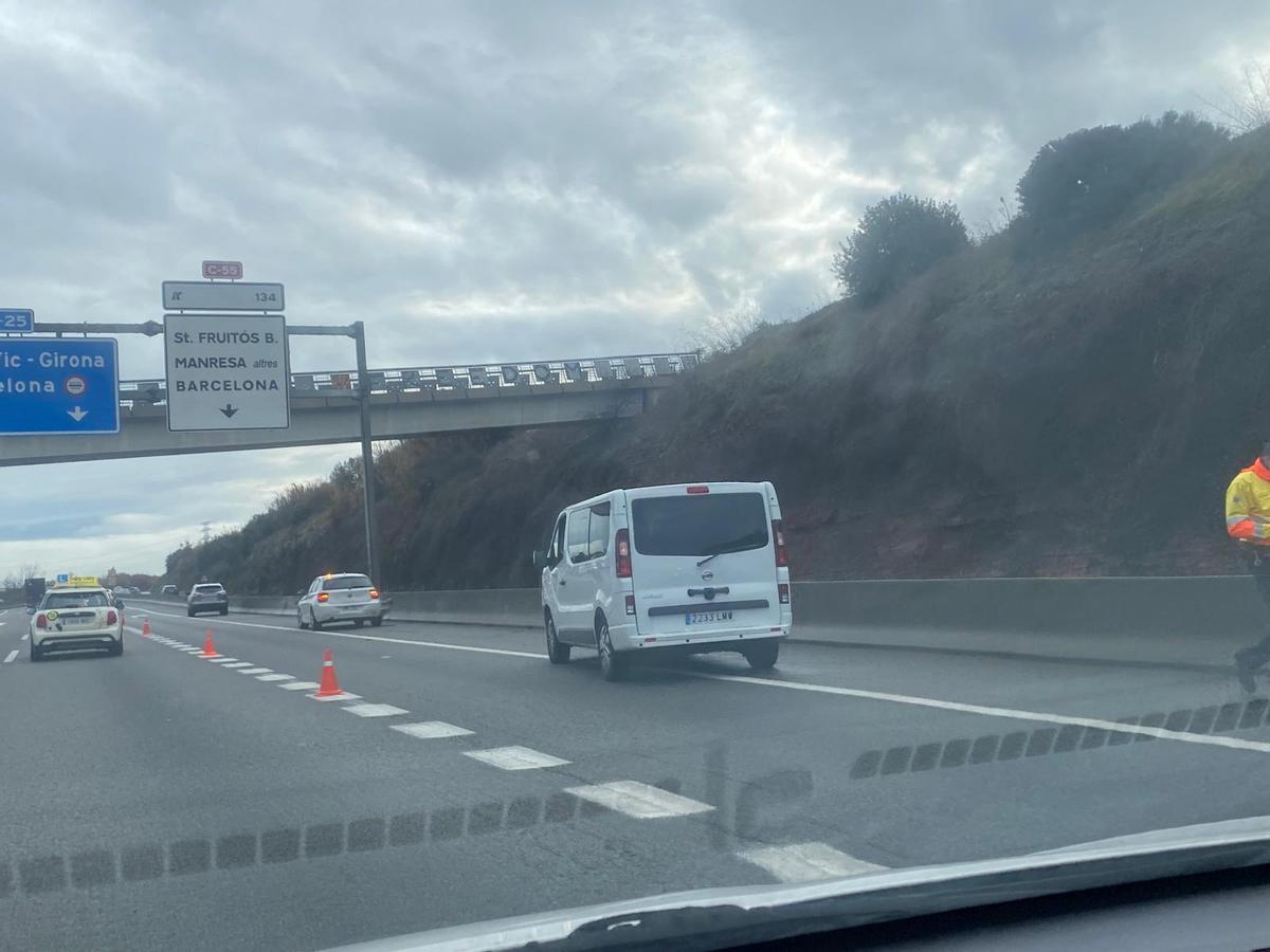L'accident d'aquest dilluns al matí a la C-15, a Manresa