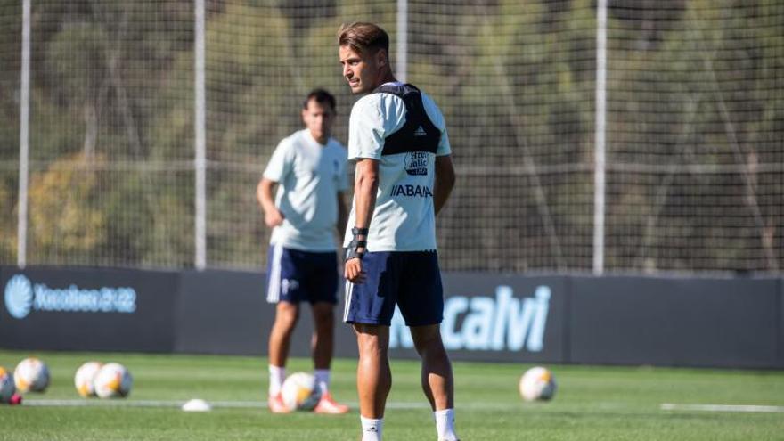 Kevin Vázquez, durante un entrenmiento del Celta. |  // RCCV