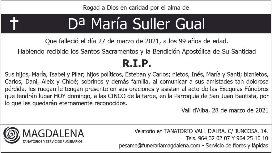 Dª María Suller Gual