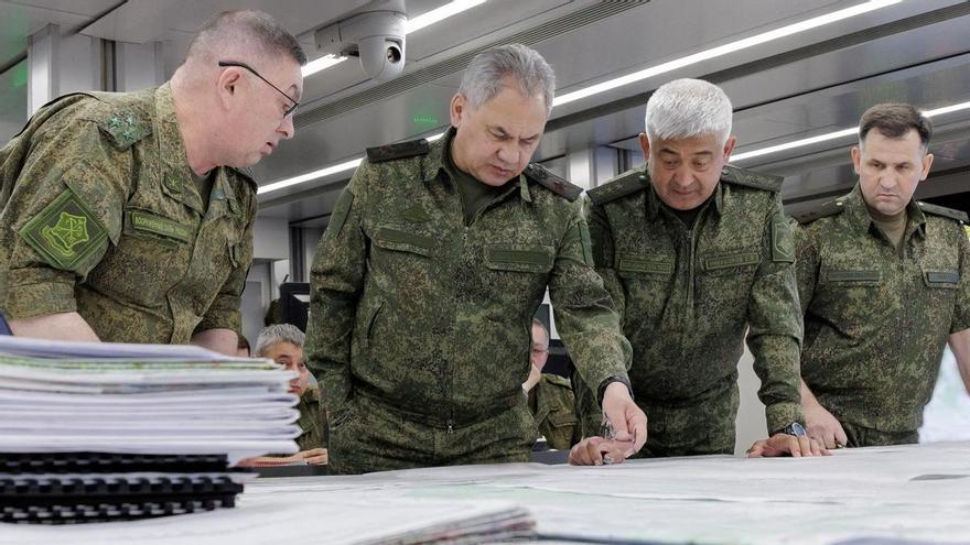 Serguéi Shoigú, este lunes, en una imagen facilitada por el Ministerio de Defensa ruso.