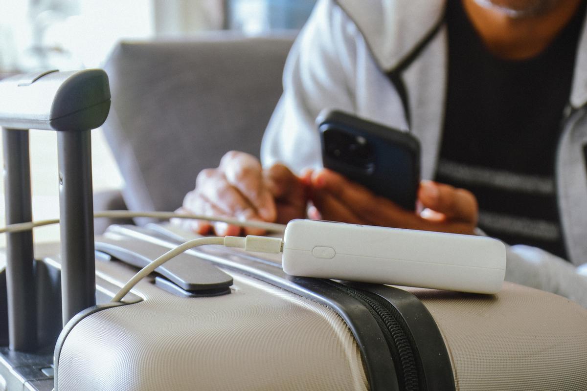 Powerbank en el aeropuerto.