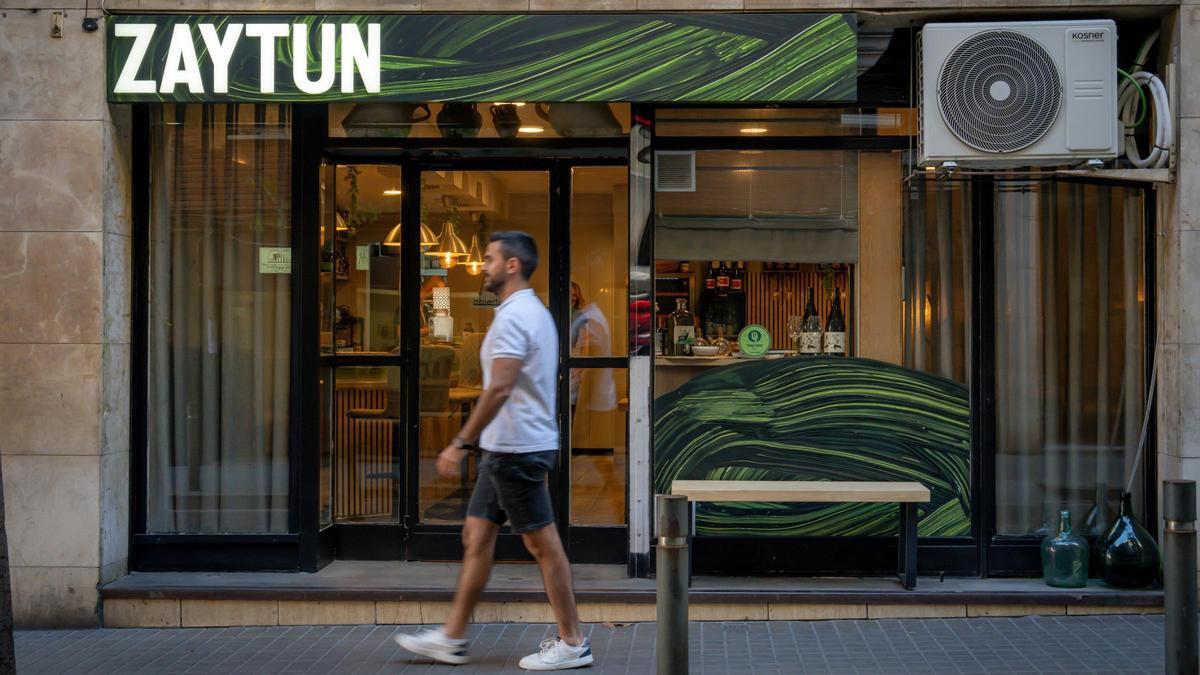 La entrada del restaurante Zaytun.