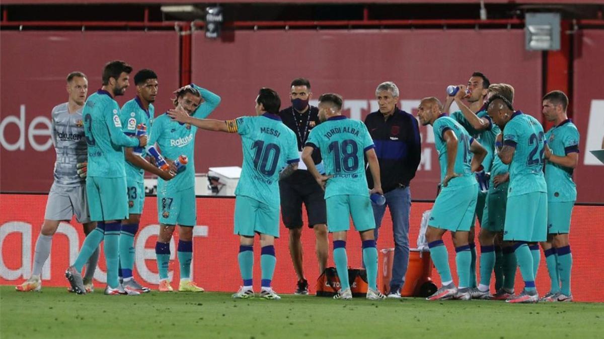 Messi, en el partido de Mallorca