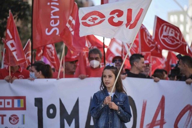 Manifestación Primero de Mayo en Santa Cruz de Tenerife