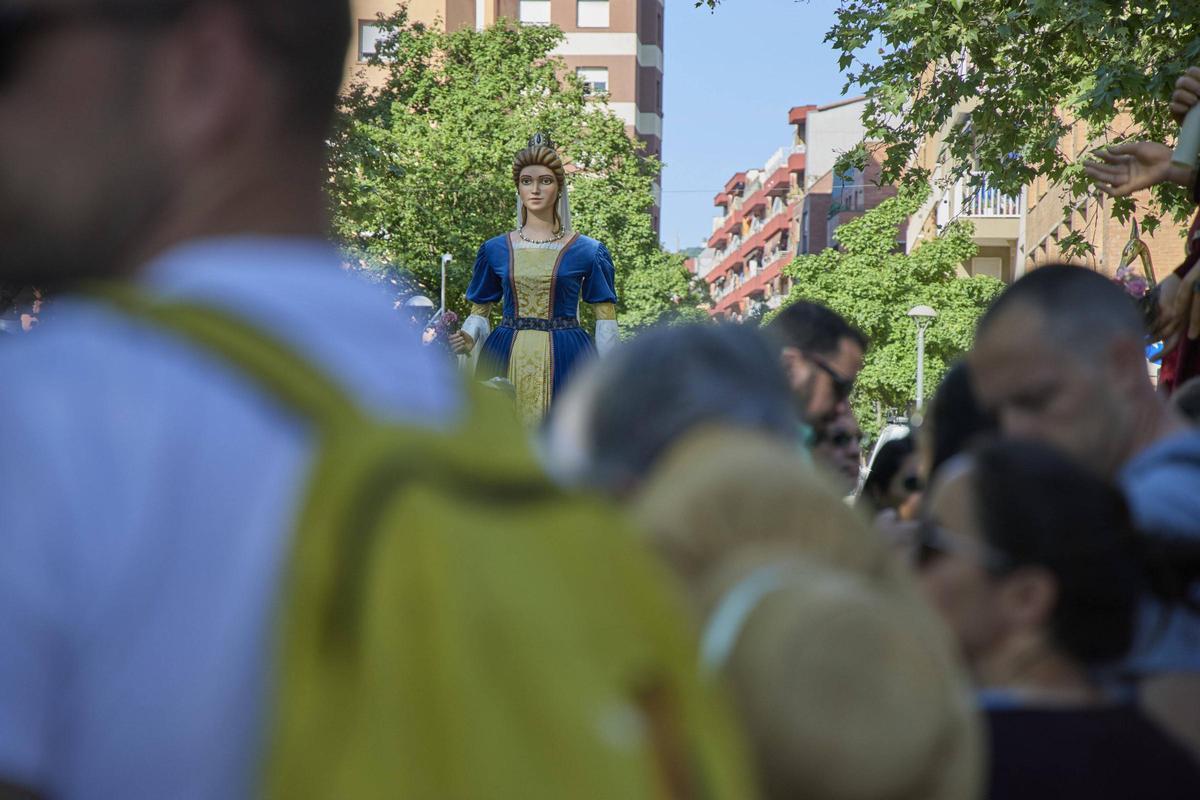 Plantada de gegants a l'Ajuntament de Salt