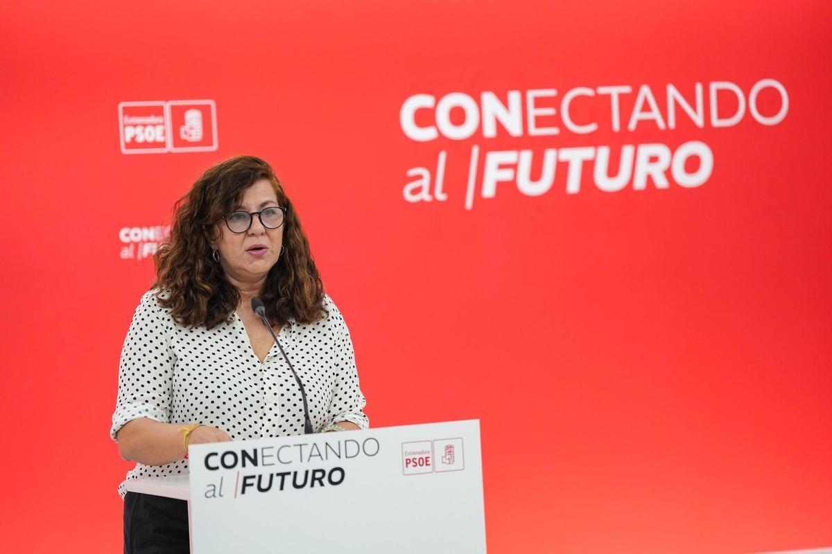 La Vicesecretaria general del PSOE de Extremadura, Eva Pérez.